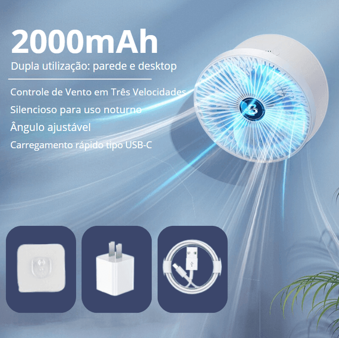 Ventilador Portátil AirFlex [ULTRA POTENTE] - Inspira Lar