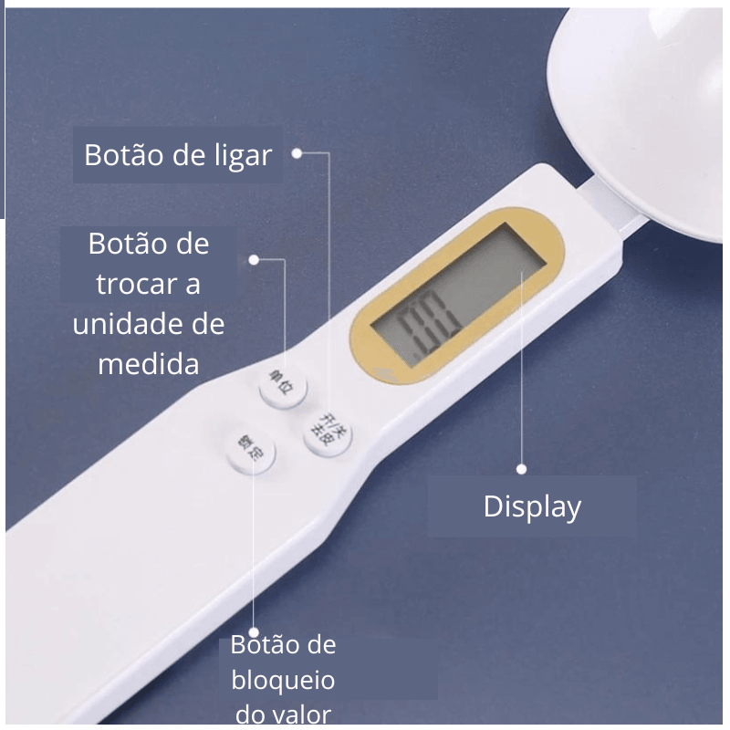 Colher com Medição Digital - Inspira Lar