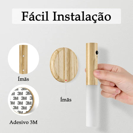 Luminária Magnética Aura Sensor® Facilidade e Praticidade!